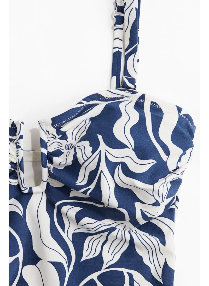 H&M Padded-cup bandeau swimsuit