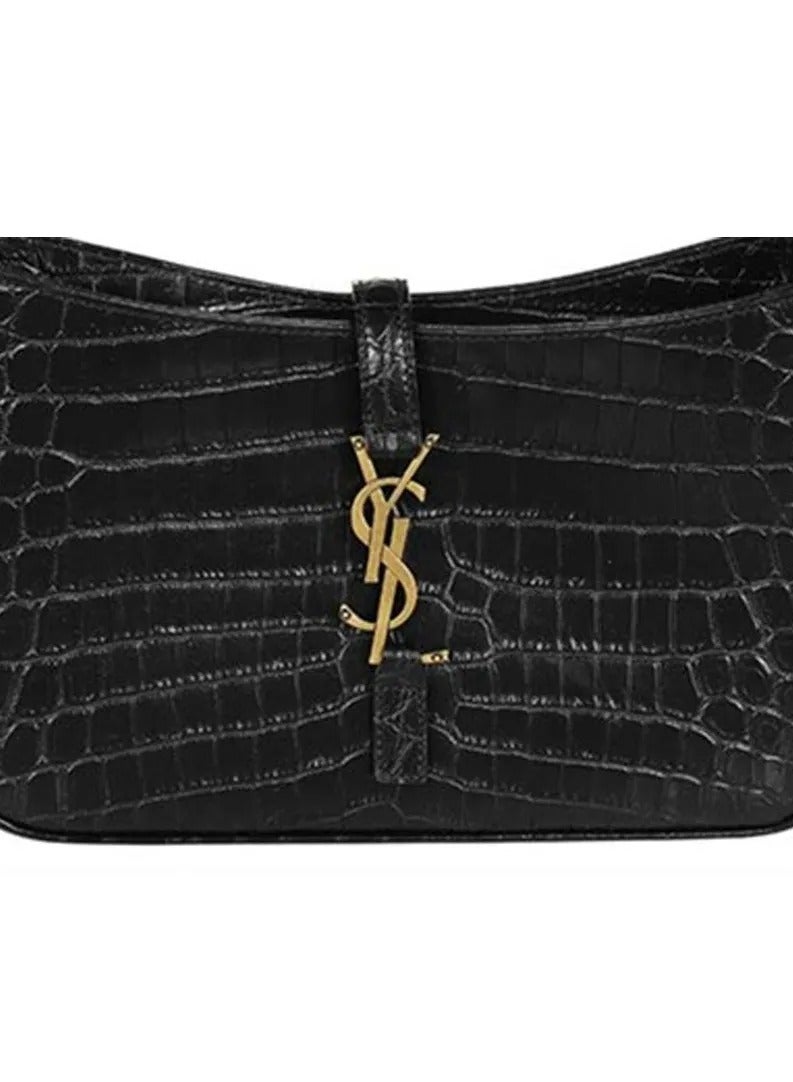 Yves Saint Laurent Le 5 a 7 Hobo Croc-embossed leather Shoulder Bag - Image 3