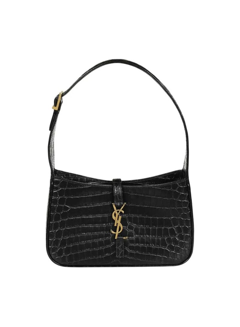 Yves Saint Laurent Le 5 a 7 Hobo Croc-embossed leather Shoulder Bag - Image 1