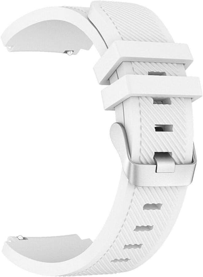 Silicone Watch Bracelet From Liger Compatible With Samsung Gear S3 Classic, Gear S3 Frontier, Gear S3 Frontier LTE White Color