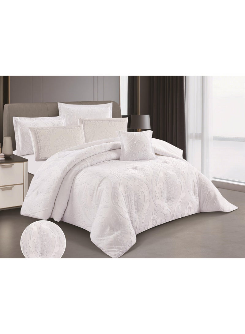 ريد روز مفرش سرير نفر صيفي فاخر بلمسة ناعمة وتطريز ملكي مميز ، مصنوع بخامة مايكروفايبر للأجواء الصيفيه - Image 1