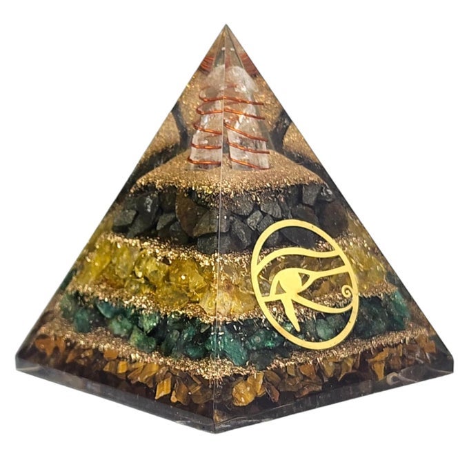 PYRITE PYRAMID ORIGINAL MONEY MAGNET PYRITE PYRAMID GOMTI CHAKRA ORIGINAL SHREE YANTRA LAXMI PYRAMID HOME DECOR DIWALI DECOR HOME DECOR ITEMS PYRITE PYRAMID DIWALI GIFT TIGER EYE