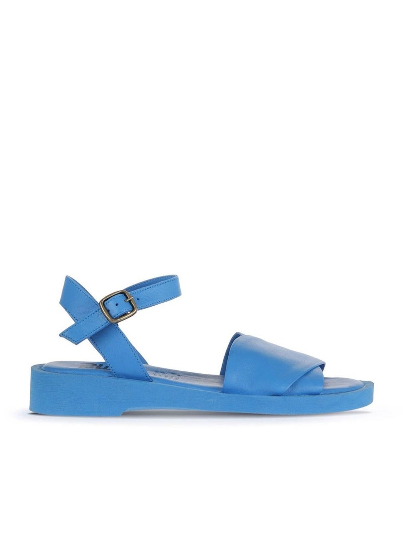 Bueno BUENO Women's Flat Sandals – Minimalist Open-Toe Design with Ankle Buckle Strap and Cushioned Insole for Everyday Comfort  - Image 1