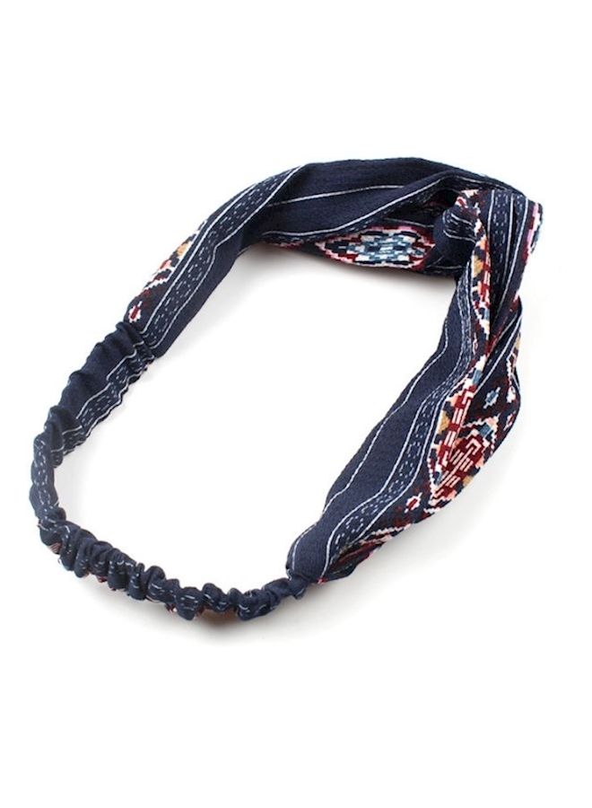 NIBEMINENT Printed Design Headband Blue/Red/White