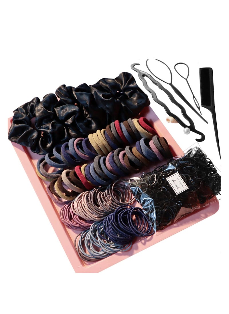 YANRONG - YANRONG 755PCS Hair Accessories for Woman Set Seamless Ponytail Holders Variety Hair Scrunchies Hair Bands Scrunchy Hair Ties For Thick and Curly (Mix) - Image 1
