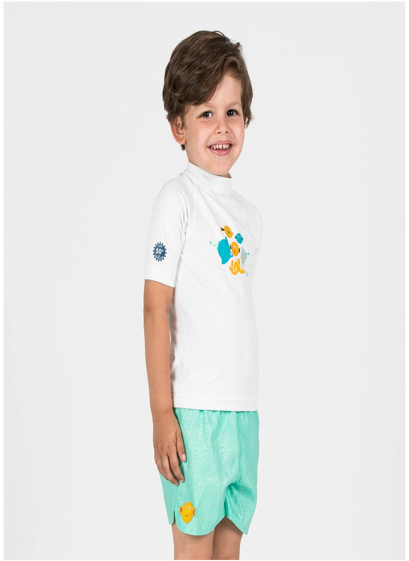 NABAIJI NABAIJI by DECATHLON, Baby/Kids' Swim Shorts Wave Quick-Dry & Comfortable Green  - Image 1