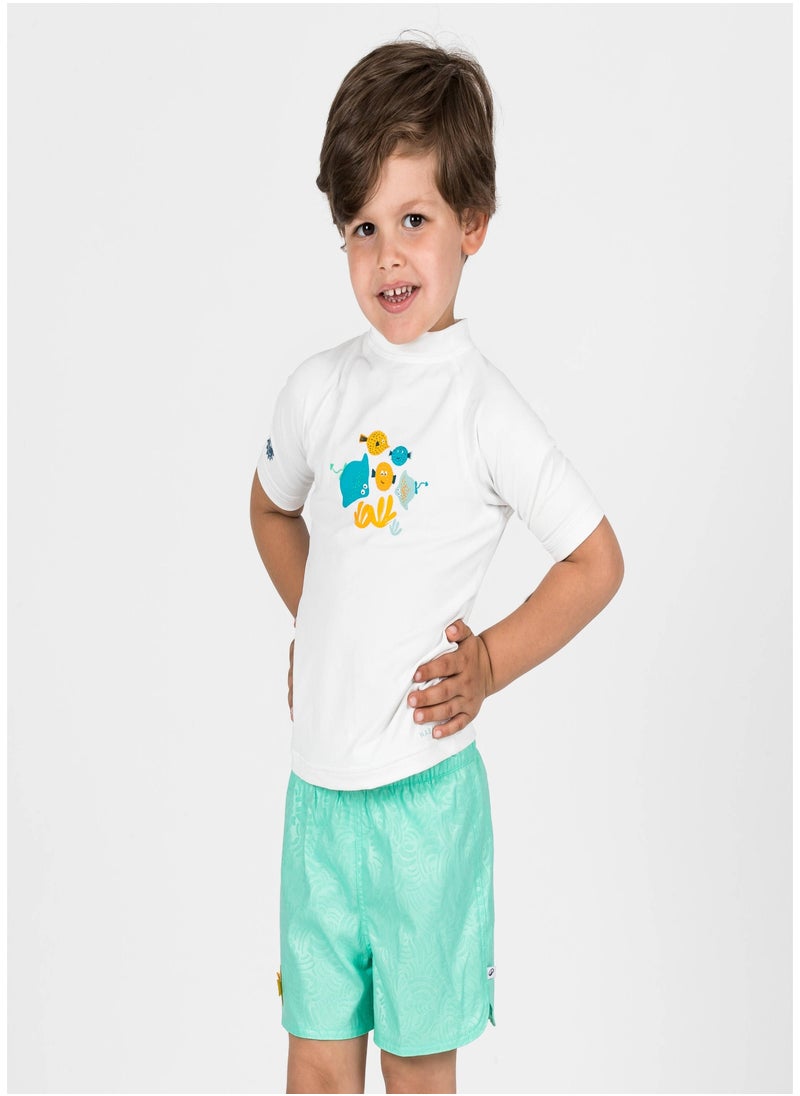 NABAIJI NABAIJI by DECATHLON, Baby/Kids' Swim Shorts Wave Quick-Dry & Comfortable Green  - Image 3