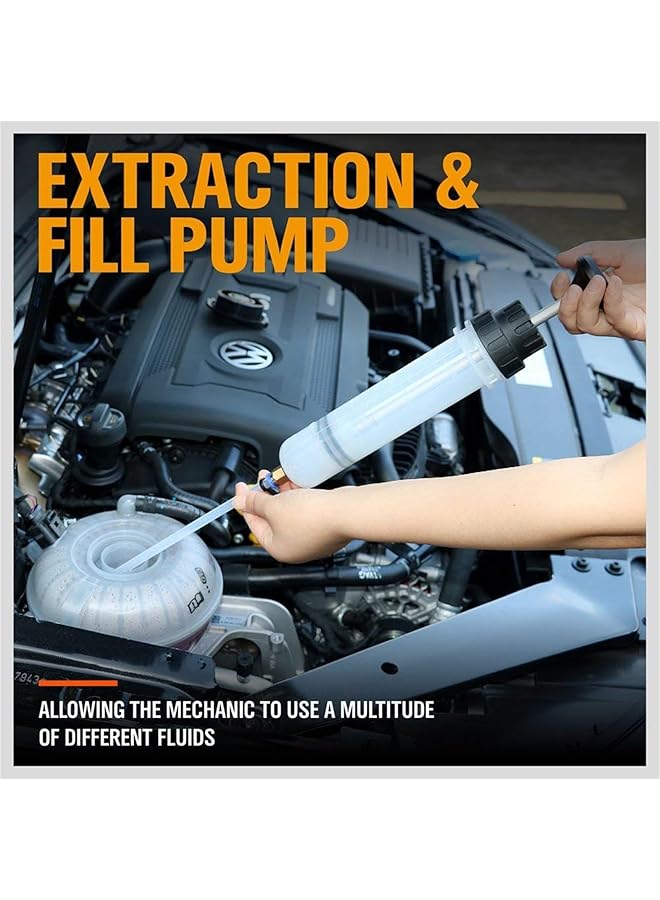 joyzzz Automotive Fluid Extractor Pump, Oil Change With Hose, Vacuum Fluid Extractor, Fluid Extractor, Manual Fuel Suction & Filler, Fluid Change Evacuator (7 Oz./0.21 Qt)  - Image 2
