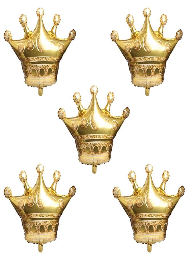 LMGERBUD 5Pcs Gold Crown Foil Balloons Party Decorations.Birthday &Wedding &Bridal Shower Supplies - Image 2