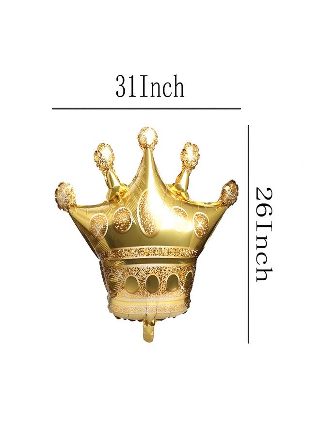 LMGERBUD 5Pcs Gold Crown Foil Balloons Party Decorations.Birthday &Wedding &Bridal Shower Supplies - Image 4