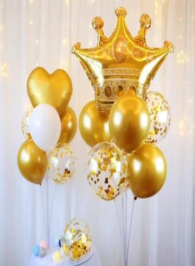 LMGERBUD 5Pcs Gold Crown Foil Balloons Party Decorations.Birthday &Wedding &Bridal Shower Supplies - Image 3
