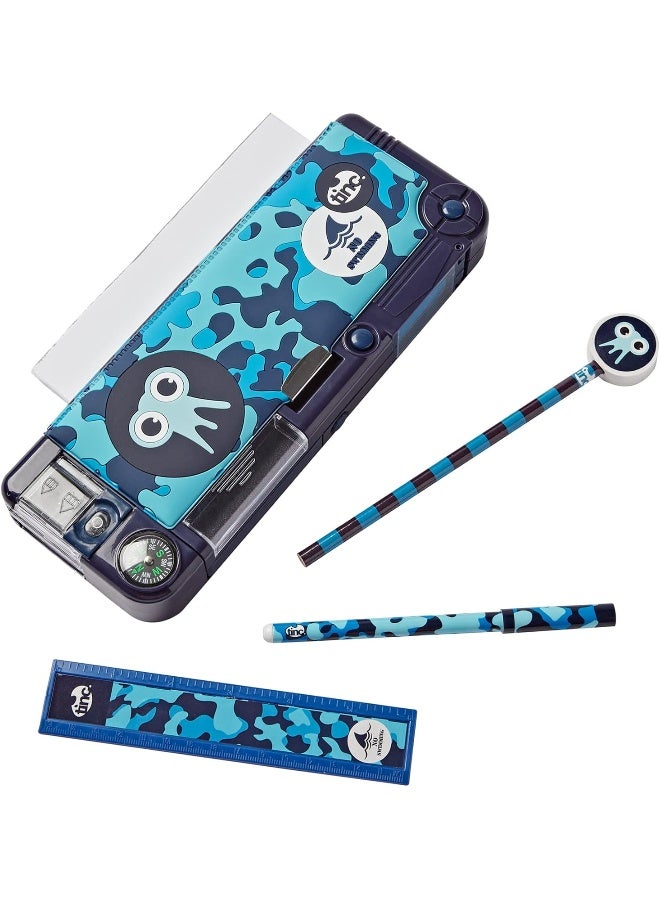 Tinc Kronk Character Pop Out Pencil Case | Pop Out Compartment with Push Button | Includes Pencil with Eraser Topper, Ballpoint Pen & 15cm Ruler | 3 Compartments | for School - Image 2