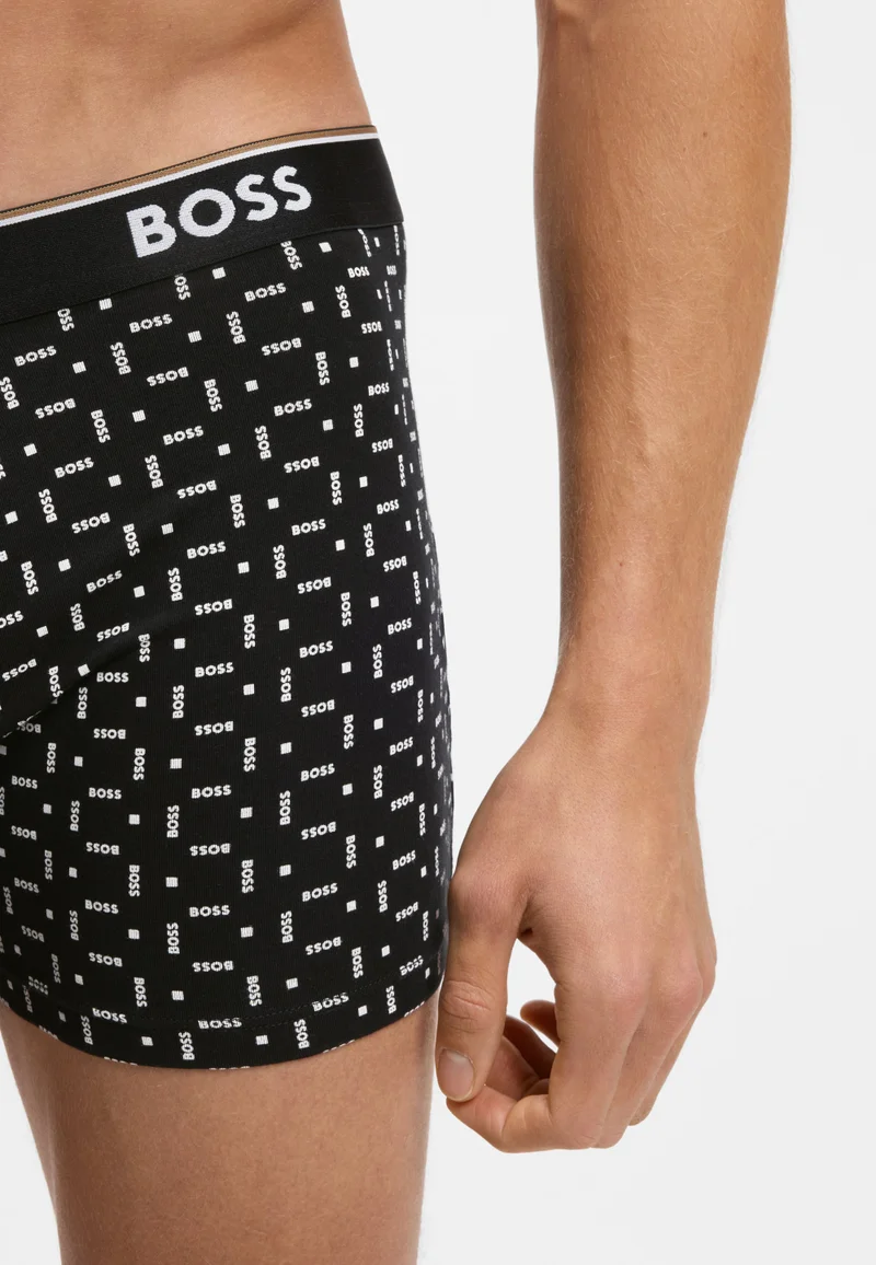 BOSS Black Three-pack of stretch-cotton logo-waistband boxer briefs for Men | Best Price UAE