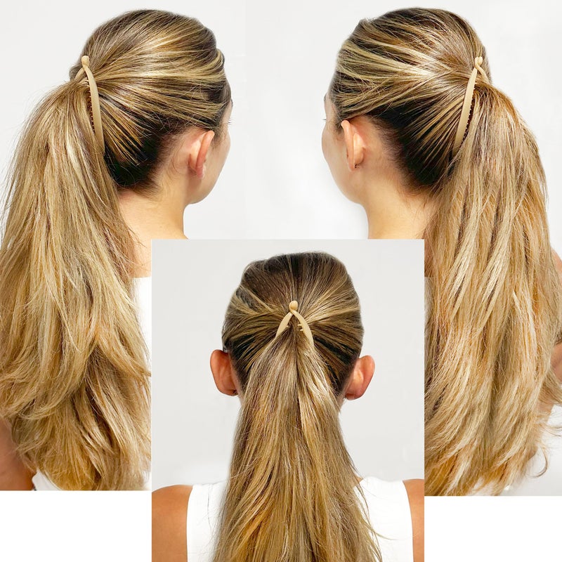 Camila Paris CP3133 4.5 inch French Banana Clip Hair Comb Classic Girls Updo Flexible Ponytail Holder Interlocking Banana Combs, Fashion Durable and Styling Hair Accessories for Women, Made in France - Image 2