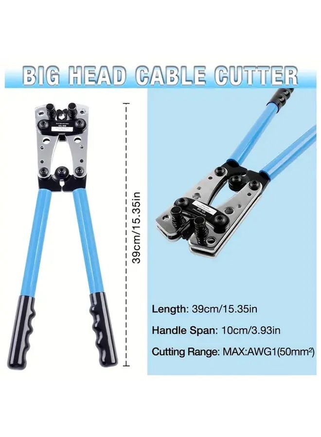 HX 50B Cable Lug Crimping Tool With Wire Cutter And 60pcs Ring Terminals 1 Set - Image 4