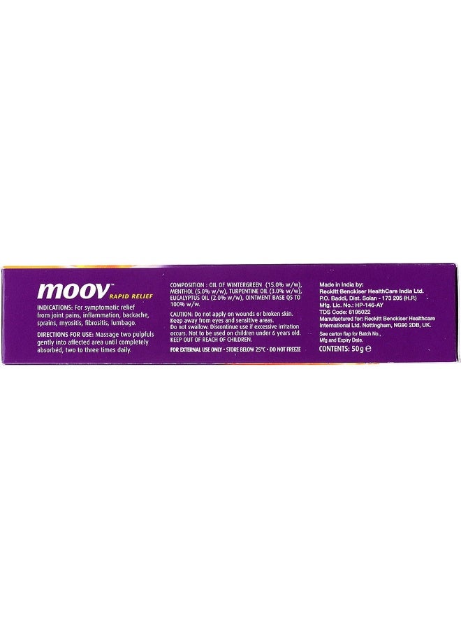 Moov Fast Pain Relief Cream- (50g) - Image 2
