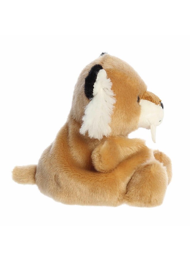 Aurora® Adorable Palm Pals™ Ash Saber Tooth Tiger™ Stuffed Animal - Fun Collectible Plush for Kids and Adult Collectors - Perfect for Decorating Rooms and Birthday Gifts - Brown 5 Inches - Image 3