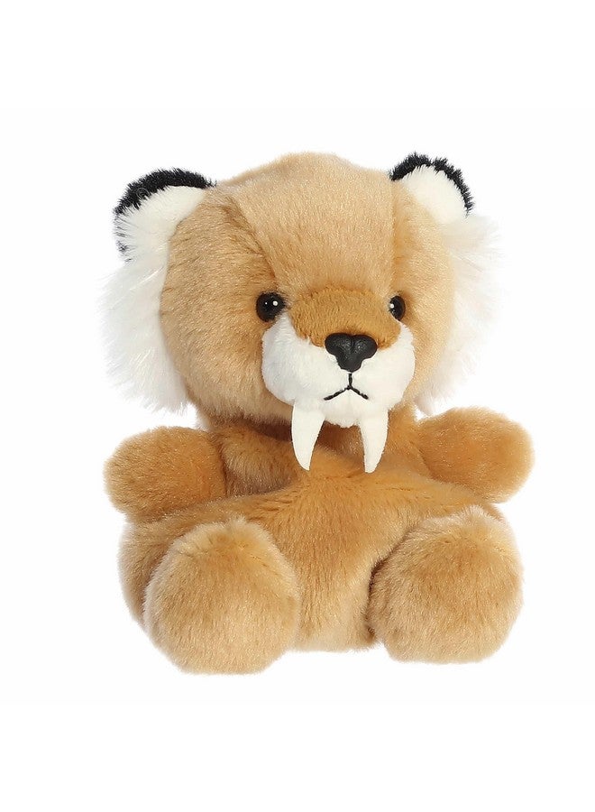 Aurora® Adorable Palm Pals™ Ash Saber Tooth Tiger™ Stuffed Animal - Fun Collectible Plush for Kids and Adult Collectors - Perfect for Decorating Rooms and Birthday Gifts - Brown 5 Inches - Image 2