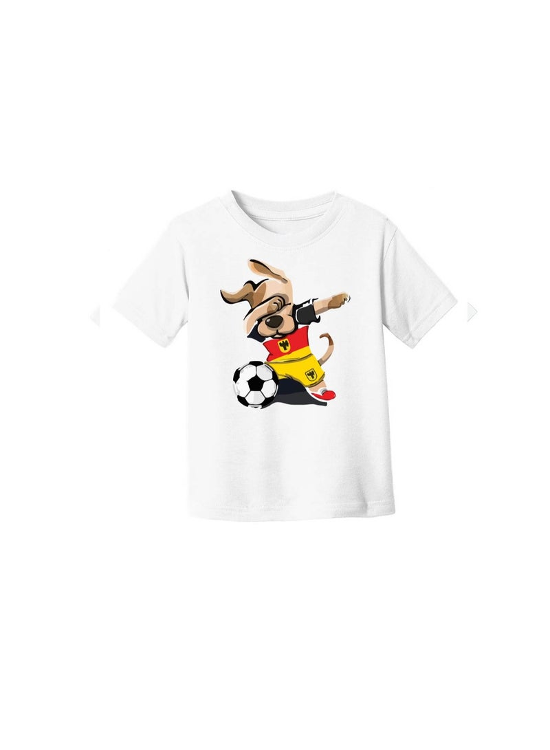 PRINTSHOP4ME Germany Unisex Kids T-Shirt - Short Sleeve Round Neck Cotton Tshirt for Boys and Girls - Soft and Comfortable - Gift for Young Football Fans - Image 4