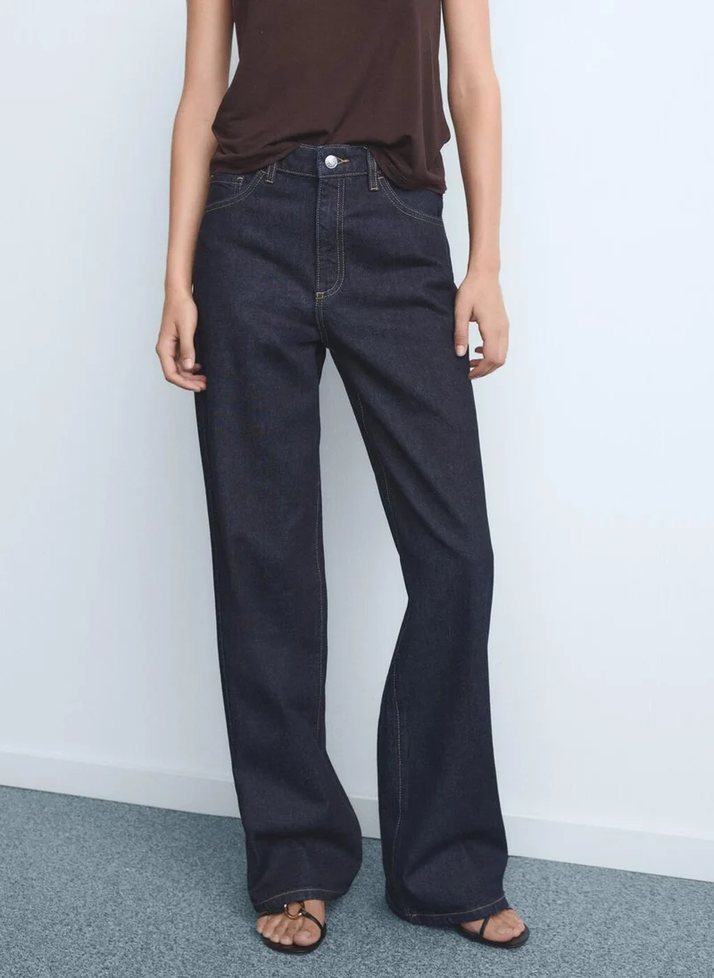 مانجو Danila wide leg high-rise jeans