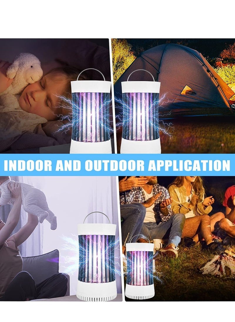 Bluejw - Electric Bug Zapper, USB Rechargeable Indoor Outdoor Mosquito Killer Trap Lamp Light with Fan, Electric Portable Insect Killer for Home, Camping, Gnats, Backyard, Patio - Image 1