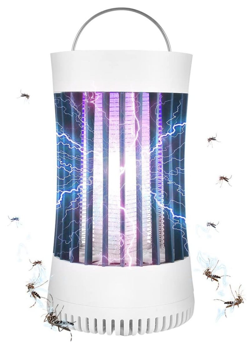 Bluejw - Electric Bug Zapper, USB Rechargeable Indoor Outdoor Mosquito Killer Trap Lamp Light with Fan, Electric Portable Insect Killer for Home, Camping, Gnats, Backyard, Patio - Image 1