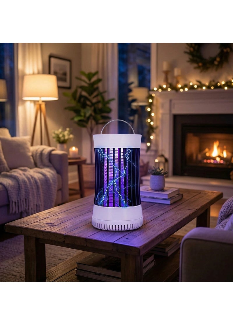 Bluejw Electric Bug Zapper USB Rechargeable Indoor Outdoor Mosquito Killer Trap Lamp Light with Fan Electric Portable Insect Killer for Home Camping Gnats Backyard Patio - Image 5