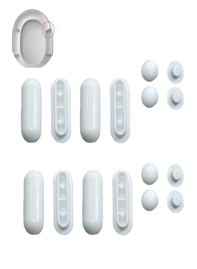 UtySty 16 Pack Toilet Seat Bumper Pads Kit Bidet Lid Attachment Push-in Replacement Buffer Spacer Anti-noise Cushion Pad Cover for Starck 3 X Overpriced Bathroom Repair Parts - Image 1