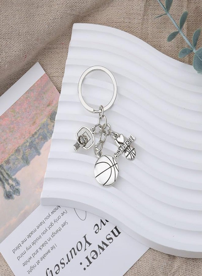 Sdopbinbin Basketball Keychain Gifts for Boys Girls Basketball Player Birthday Christmas Gift for Basketball Team Graduation Gift for Teens Adults Basketball Coach Gifts for Women Men Basketball Keychains - Image 3
