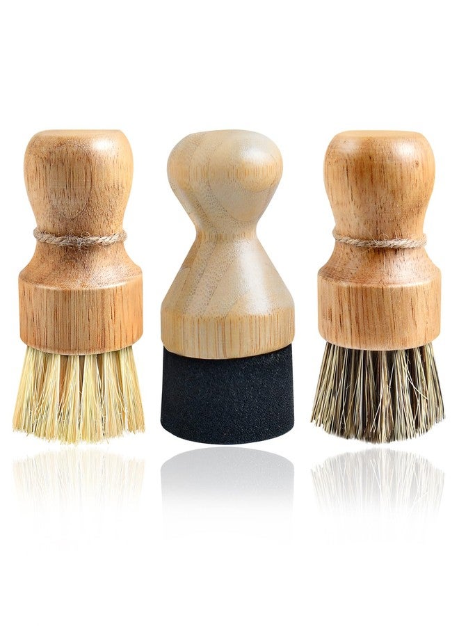 LEONTOOL 3 Pcs Cutting Board Oil Wax Applicator and Scrub Brush Set Natural Bamboo Wood Applicator for Mineral Oil Boards, Wooden Butcher Blocks, Spatulas, Spoons, Wooden Worktops, Utensil Care - Image 1
