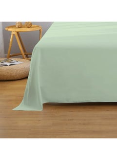 Rest Flat Bedsheet 240X260Cm Plush Mint Green Breathable Machine Washbale Bedsheet Extra Soft Easy Fit Highly Breathable Bedding & Linen Cover  - Image 3
