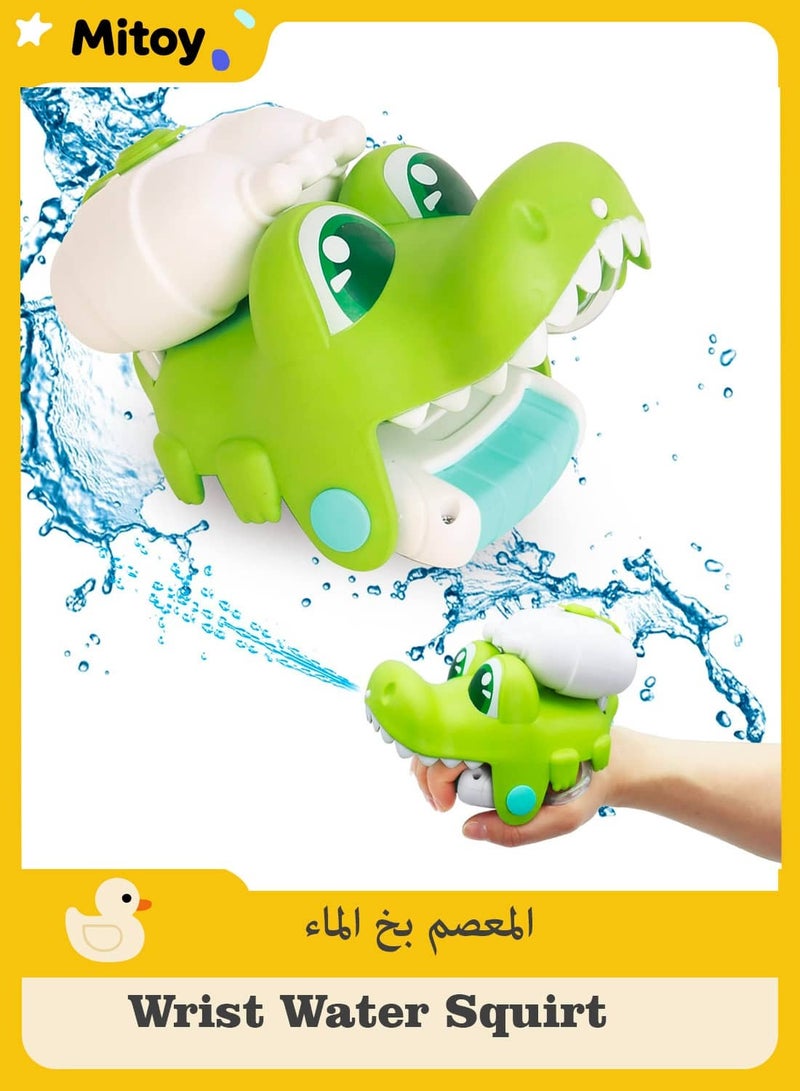 Mitoy Crocodile Water Spray Wristband - Cooling Splash Toy for 3-5 Years, Safe BPA Free Pool Bath Toy (Gift Ready) - Image 1