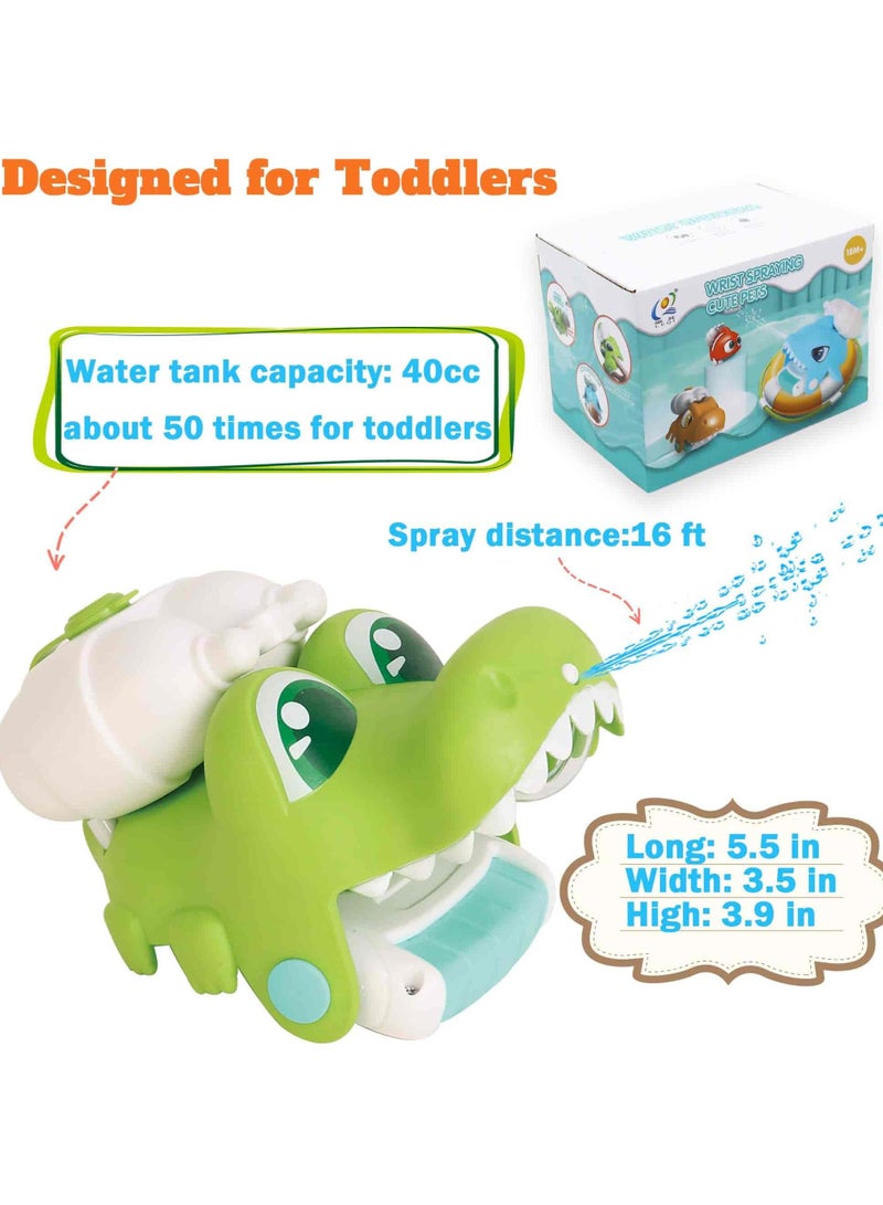 Mitoy Crocodile Water Spray Wristband - Cooling Splash Toy for 3-5 Years, Safe BPA Free Pool Bath Toy (Gift Ready) - Image 3