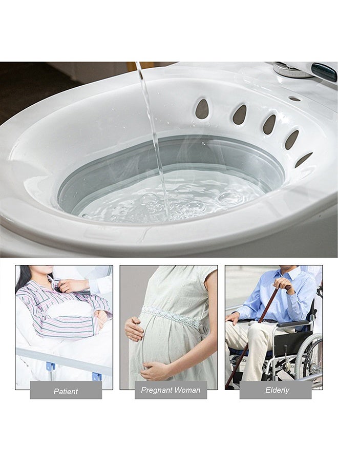 Reusable Toilet Sitz Bath White 39x5x36cm - Image 2