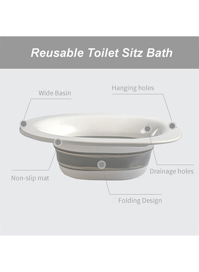 Reusable Toilet Sitz Bath White 39x5x36cm - Image 3