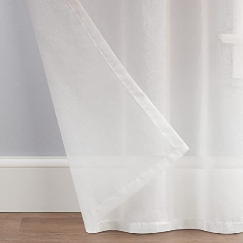 ECLIPSE Ines Printed Ombre Textured Light Filtering Grommet Window Curtains for Bedroom (2 Panels), 52 in x 63 in, Grey - Image 5