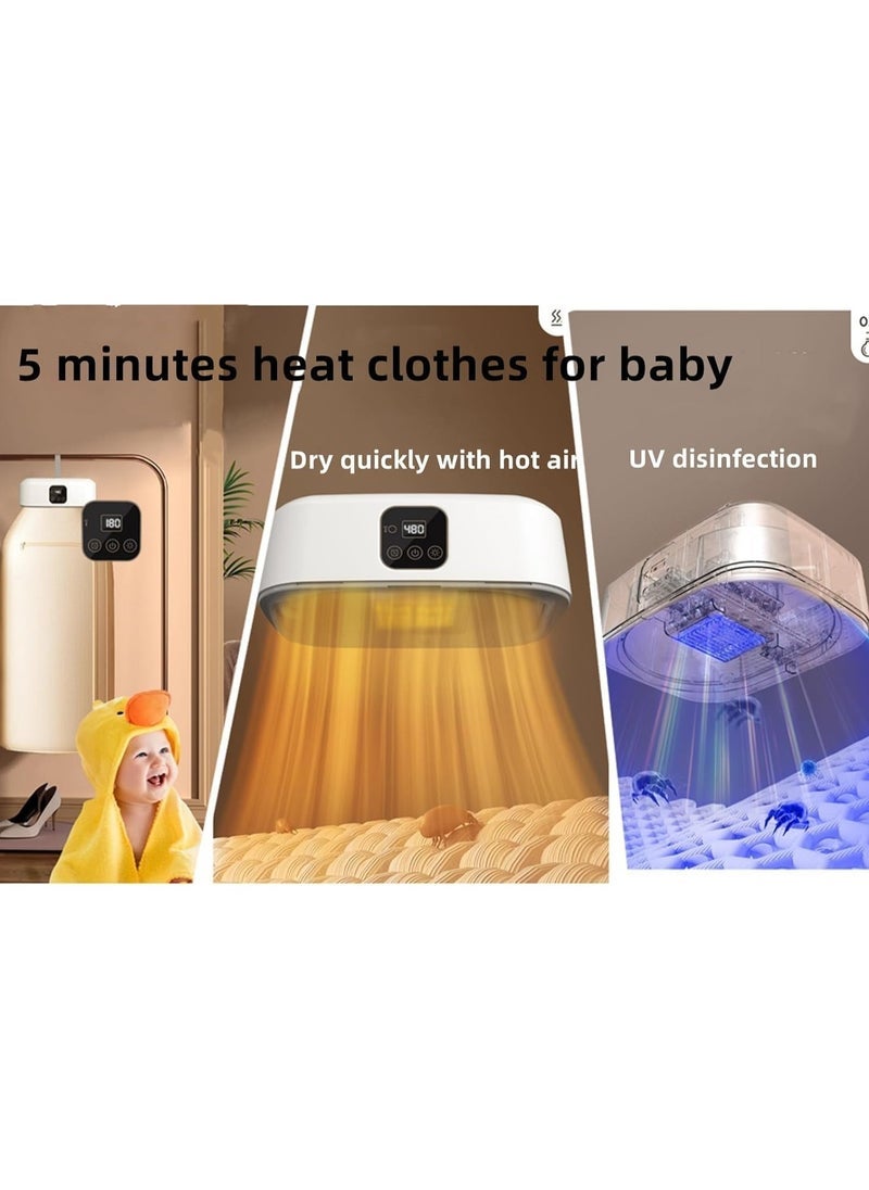 ELTRAZONE Portable Clothes Dryer with Remote Control – Foldable Electric Drying Machine for Baby Clothes, Light Fabrics, & Daily Laundry – Compact, Energy-Efficient with Dryer Bag, Quiet Operation, Fast Drying & Easy Storage – Ideal for Home Use - Image 3