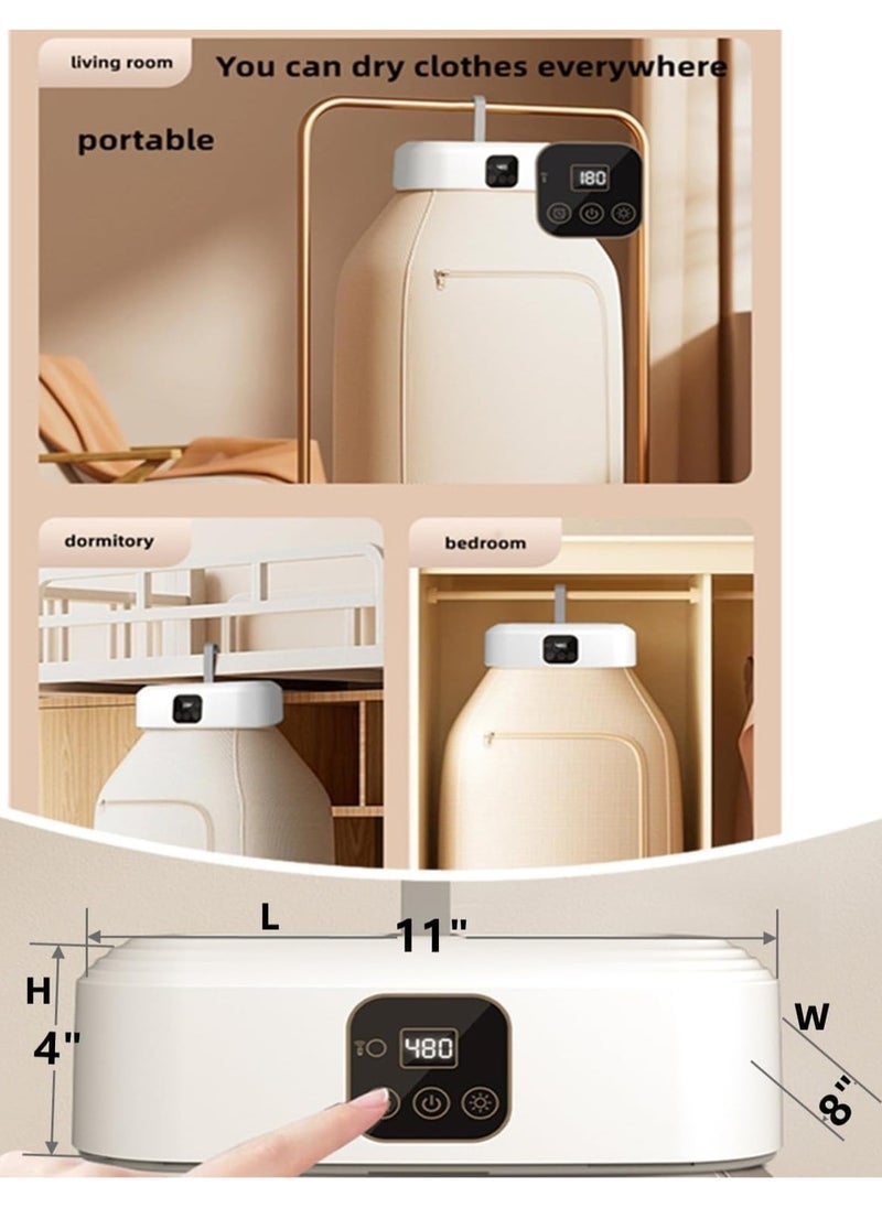 ELTRAZONE Portable Clothes Dryer with Remote Control – Foldable Electric Drying Machine for Baby Clothes, Light Fabrics, & Daily Laundry – Compact, Energy-Efficient with Dryer Bag, Quiet Operation, Fast Drying & Easy Storage – Ideal for Home Use - Image 5