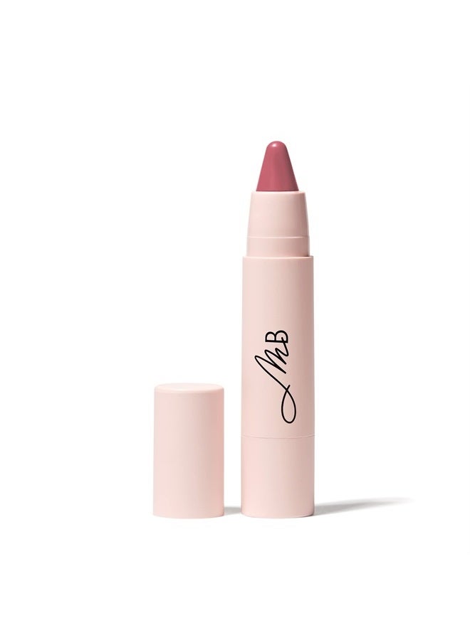 Monika Blunder Beauty Kissen Lush Lipstick Crayon - Florence (Cool Pink) Clean Beauty, Cruelty-Free, Vegan - Image 1