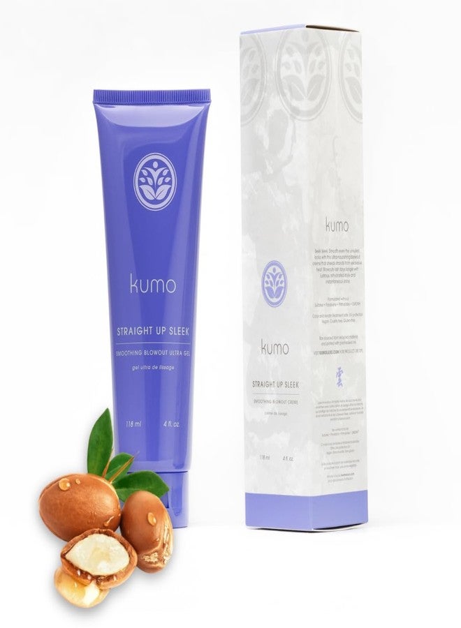 Kumo Straight Up Sleek Smoothing Creme, 4 fl. oz., Heat-Protectant, Straightening Creme for Curls, Smoothing, UV Protectant, Women and Men - Image 1