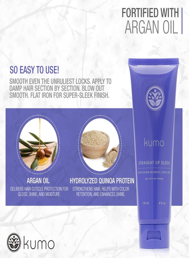 Kumo Straight Up Sleek Smoothing Creme, 4 fl. oz., Heat-Protectant, Straightening Creme for Curls, Smoothing, UV Protectant, Women and Men - Image 3