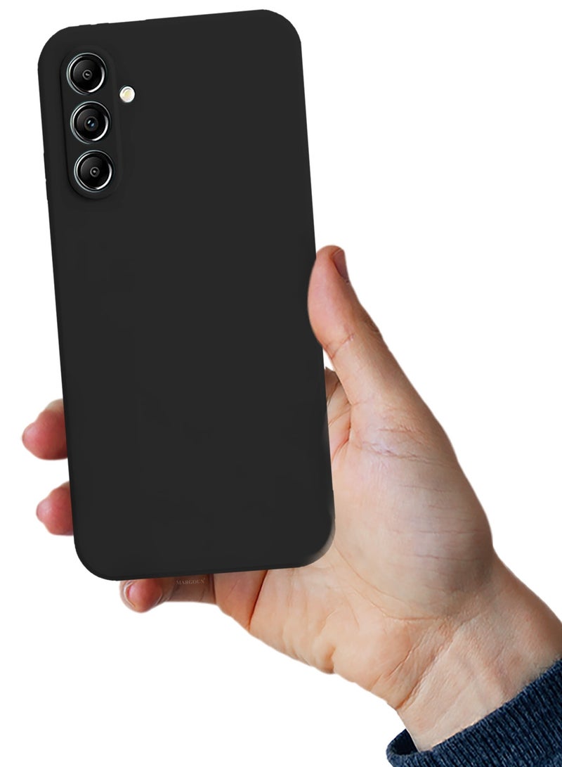 Liquid Silicone Case for Samsung Galaxy A55 Protective Phone Case with Soft Anti-Scratch Microfiber Lining Utra Slim Drop Protection Phone Cover - Black - Image 5