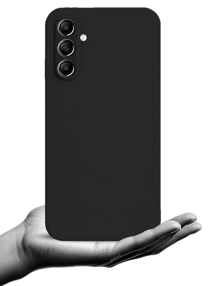 Liquid Silicone Case for Samsung Galaxy A55 Protective Phone Case with Soft Anti-Scratch Microfiber Lining Utra Slim Drop Protection Phone Cover - Black - Image 4