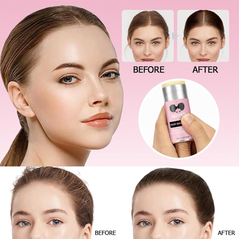 Goiple Wax Stick for Hair, Hair Pomade Stick Long-Lasting Styling Wax Stick, Hair Wax Stick Smoothing & Slick Stick for Hair Wigs, Styling Waxes for Fly Away & Edge Frizz Hair (2.7 oz) - Image 4