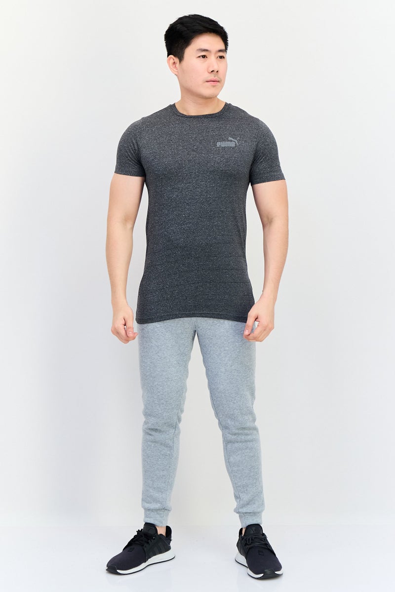 PUMA تي شيرت تدريب قصير الأكمام للرجال بتصميم نحيف، رمادي - Image 4