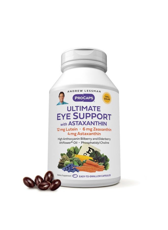 Andrew Lessman Ultimate Eye Support with Astaxanthin 180 Softgels - 12mg Lutein, 6mg Zeaxanthin, 4mg Astaxanthin, Bilberry. Key Nutrients to Support Eye Health, Promote Healthy Vision. No Additives  - Image 1