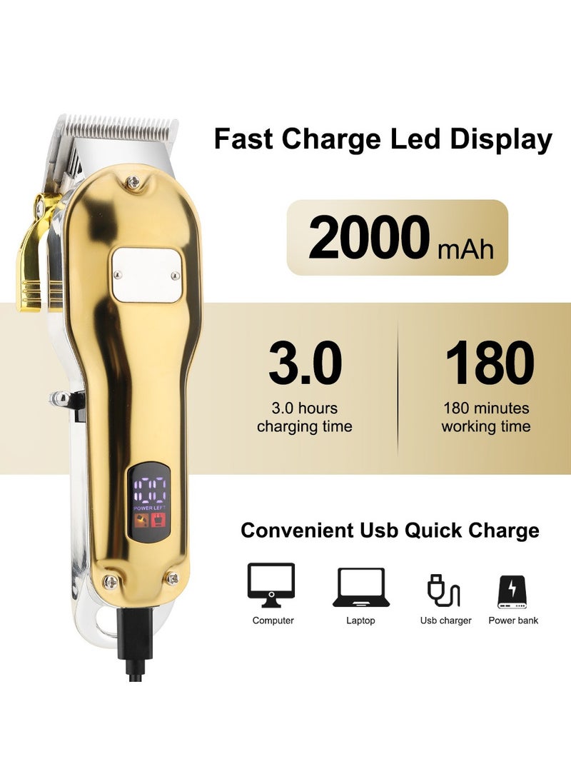 عام ماكينة الحلاقة الكهربائية الاحترافية المعدنية - شاشة LCD رقمية + قوة عالية، حلاقة منزلية وتصفيف الشعر، آلة متكاملة لجميع احتياجاتك! - Image 4