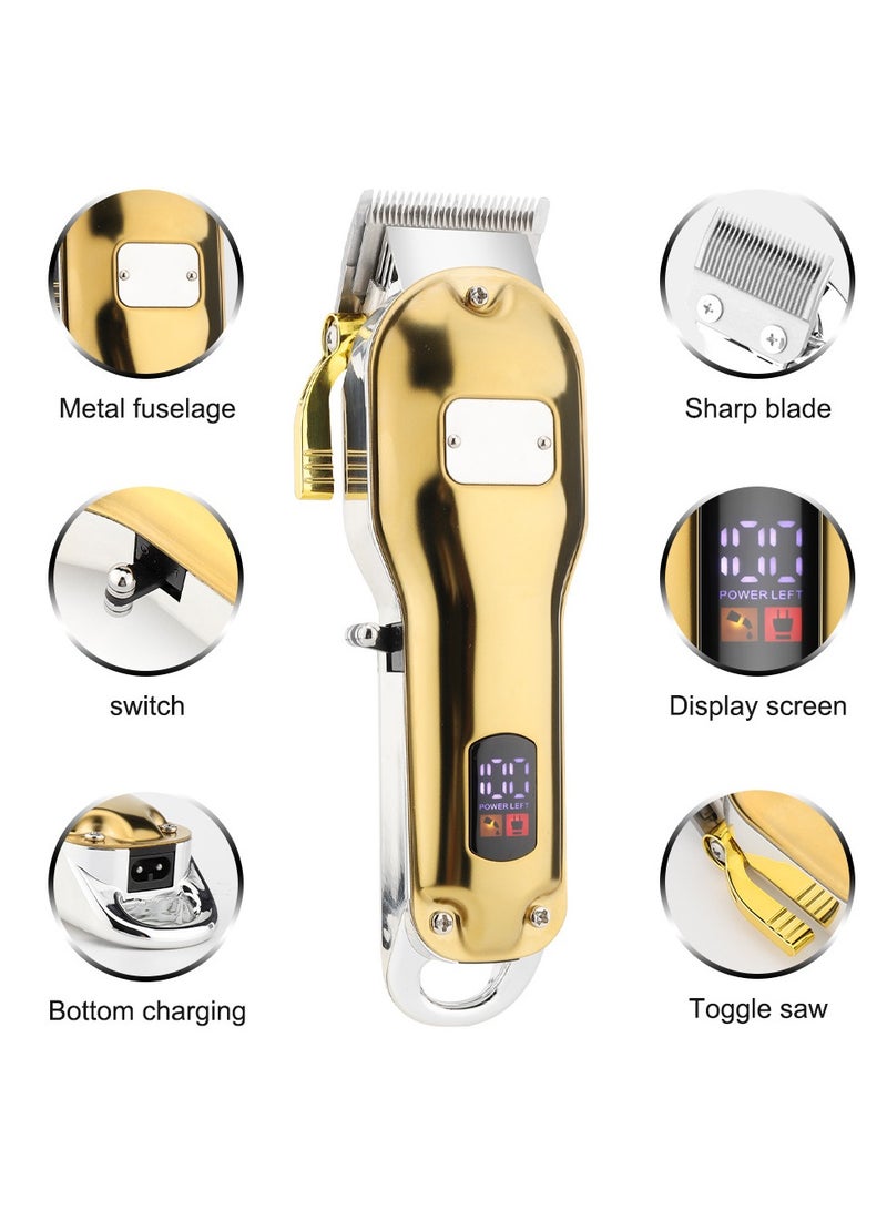 عام ماكينة الحلاقة الكهربائية الاحترافية المعدنية - شاشة LCD رقمية + قوة عالية، حلاقة منزلية وتصفيف الشعر، آلة متكاملة لجميع احتياجاتك! - Image 3