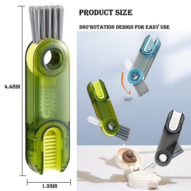 ARAINY 1pc 3 in 1 Bottle Cup Lid Brush Straw Cleaner Tools Multi-Functional Crevice Cleaning Brush Clean Brushes for Tiny Bottle Nursing Bottle Cups Cover - Image 5