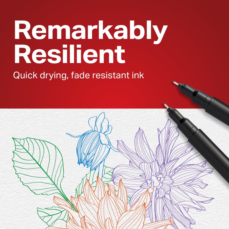 Sharpie Felt Tip Pens, Fine Point Pens (0.4mm), Felt Tip Markers, Assorted Colors, 12 Count - Journaling, Art, Drawing, Markers - Image 5